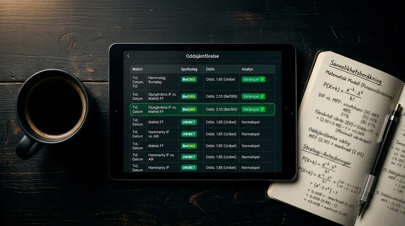 Oddsskärm med markerade felvärderingar inför Världsmästerskapet 2026